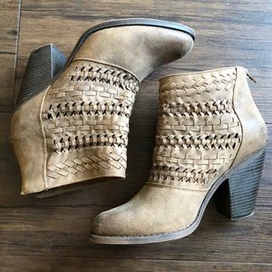 Fergalicious Brown Woven Booties